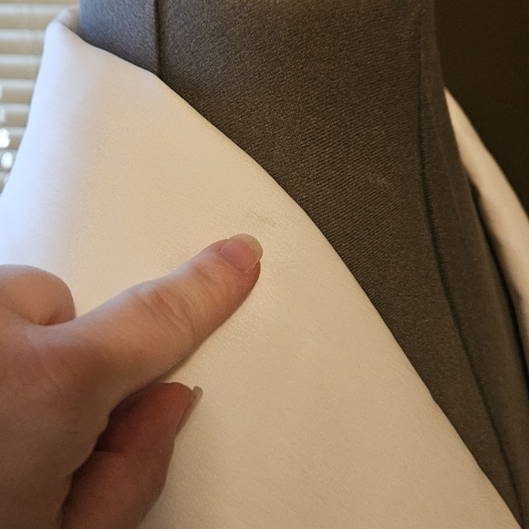 Talbots White Formal Wrap Top Size 10 - Picture 5 of 7